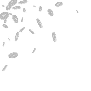 İngiliz sikkeleri düşüyor. Dağınık siyah ve w