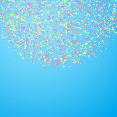 Şenlikli konfeti. Kutlama yıldızları. Renkli yıldız