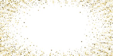 Altın üçgenler, ışıl ışıl konfeti. Scattere
