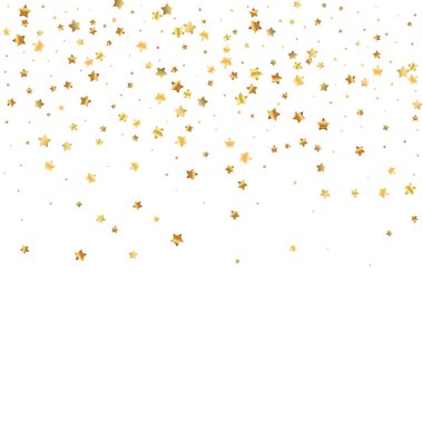 Altın yıldızlı, pırıl pırıl lüks konfeti. Scatt.