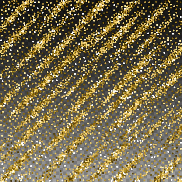 Confettis étincelants de luxe à paillettes rondes en or. Scat — Image vectorielle