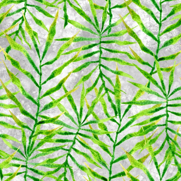 Tropical seamless pattern. Watercolor thorny palm 