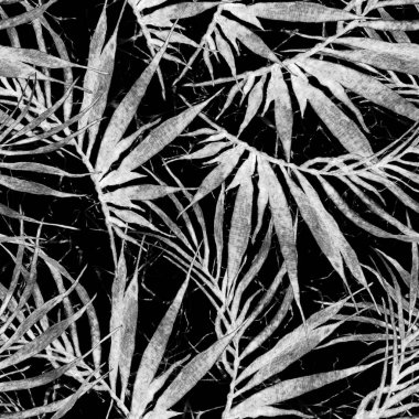 Tropikal seamless modeli. Suluboya kaotik palm