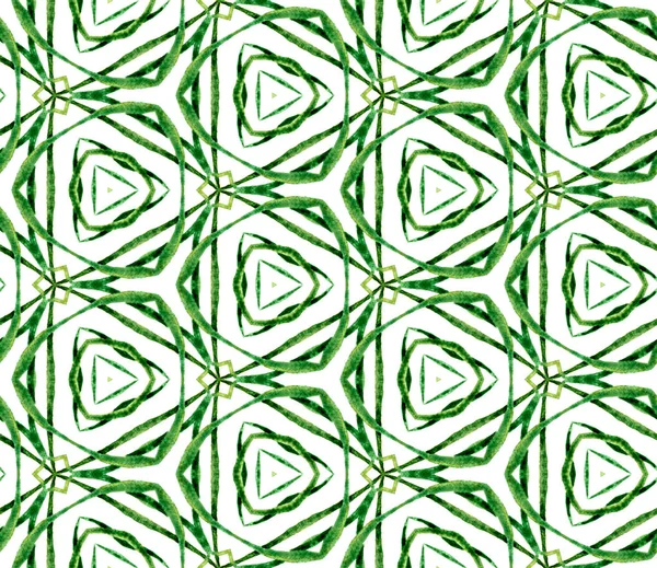 녹색 여름 매끄러운 패턴. 손으로 그린 워터콜 — 스톡 사진