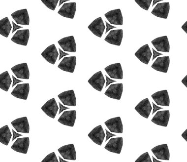 Gri siyah ve beyaz retro dikişsiz desen. El 