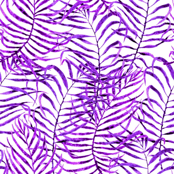 Tropical seamless pattern. Watercolor tangled palm — Stock Photo, Image