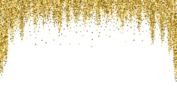 Gold glitter luxury sparkling confetti. Scattered — Stock Vector