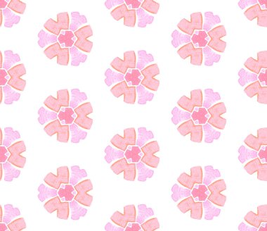 Pembe turuncu vintage retro dikişsiz desen. El d