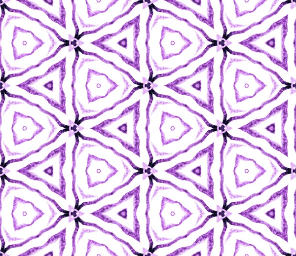 紫の夏シームレスパターン。手描きのウォーターコ — ストック写真