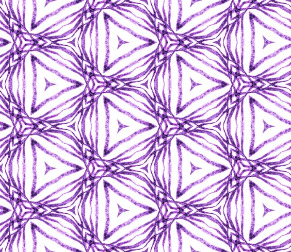 Paars driehoekig naadloos patroon. Met de hand getrokken wat — Stockfoto