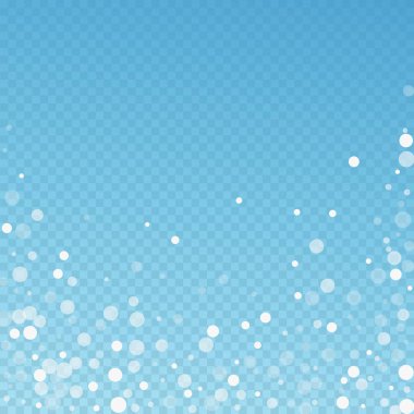 Beyaz noktalar Noel arkaplanı. İnce uçan sno