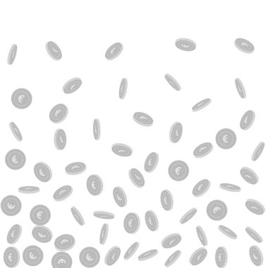 Avrupa Birliği Euro sikkeleri düşüyor. Dağınık siyah