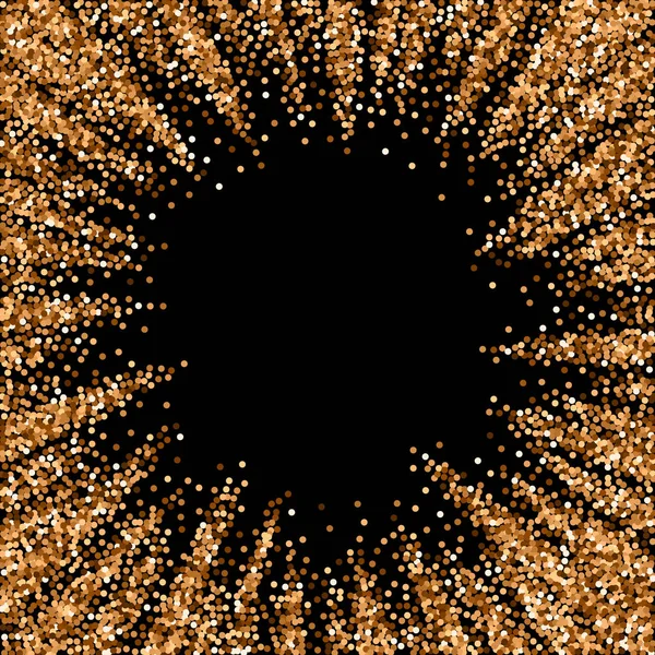 Confettis étincelants de luxe or rouge rond paillettes. — Image vectorielle