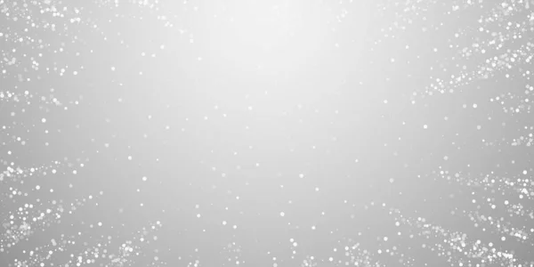 Willekeurige witte stippen kerst achtergrond. Subtiele vlieg — Stockvector