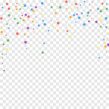 Şenlikli konfeti. Kutlama yıldızları. Neşeli yıldızlar 