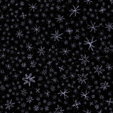 El çizimi beyaz kar taneleri Noellerde kusursuz Pat