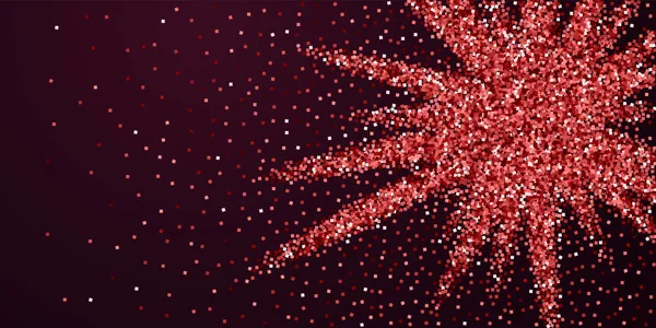 Confettis étincelants luxe or rouge paillettes. Scatte — Image vectorielle
