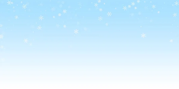 Sparse snowfall Christmas background. Subtle flyin — Stock Vector