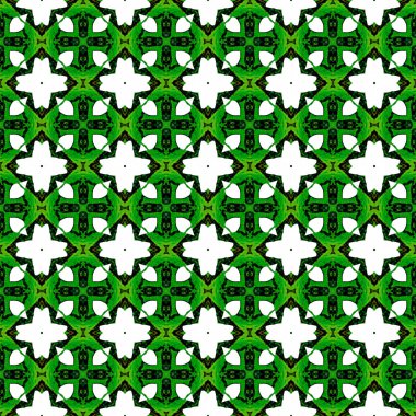 Turuncu yeşil geometrik Dikişsiz desen. El beraberlik