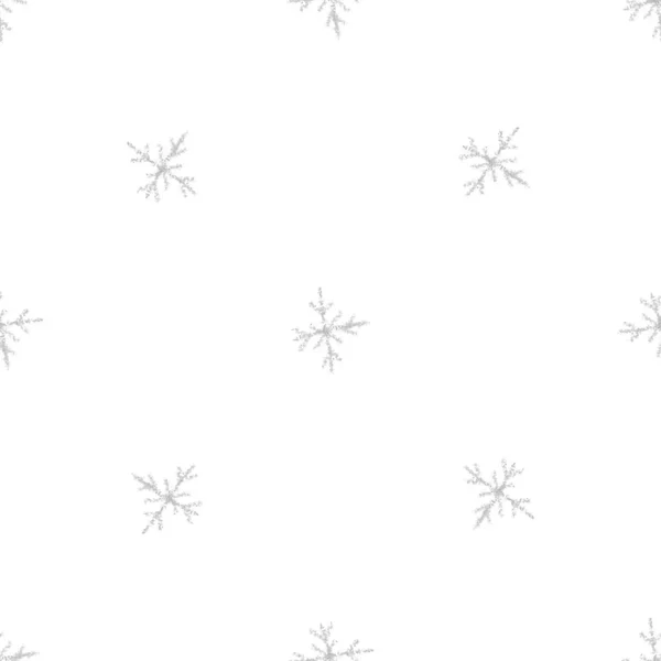 Mão desenhado cinza flocos de neve Natal sem costura Patt — Fotografia de Stock