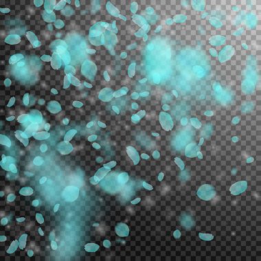 Turkuaz çiçek yaprakları dökülüyor. Canlı romantizm