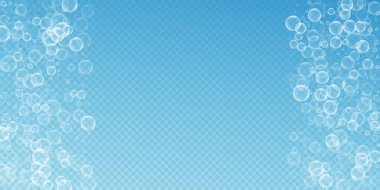 Rastgele sabun köpükleri soyut arkaplan oluşturur. Üfleme b