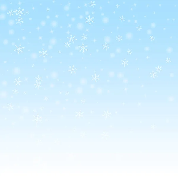 Sparse glowing snow Christmas background. Subtle f — Stock Vector