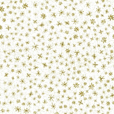 El çizimi yeşil Kar Taneleri Noel Kusursuz Pat