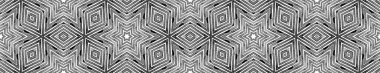 Siyah ve beyaz Kusursuz Sınır Parşömeni. Geometrik 