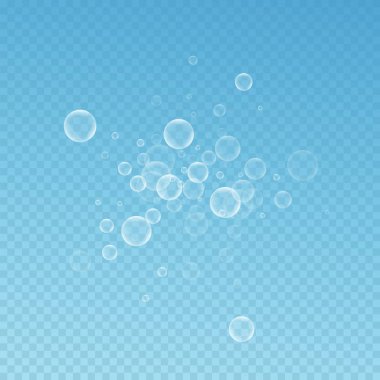 Rastgele sabun köpükleri soyut arkaplan oluşturur. Üfleme b