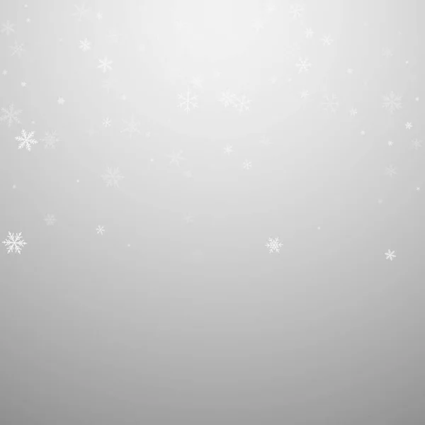 Sparse snowfall Christmas background. Subtle flyin — Stock Vector