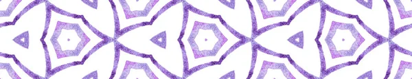 Caleidoscopio púrpura Seamless Border Scroll. Geomet. —  Fotos de Stock