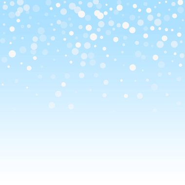 Beyaz noktalar Noel arkaplanı. İnce uçan sno