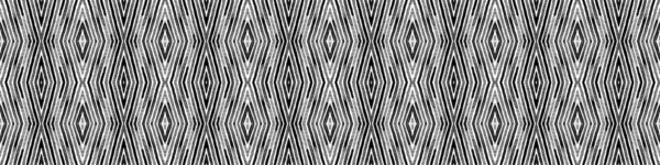 Dark black and white Seamless Border Scroll. Geome — Stock Photo, Image