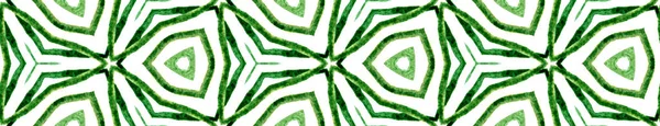 Verano verde Seamless Border Scroll. Gama geométrica — Foto de Stock
