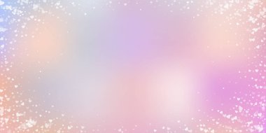 Beyaz kalp konfetileri sever. Sevgililer günü vignet