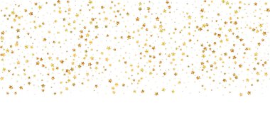 Altın yıldızlı, pırıl pırıl lüks konfeti. Scatt.