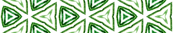 Verano verde Seamless Border Scroll. Gama geométrica — Foto de Stock