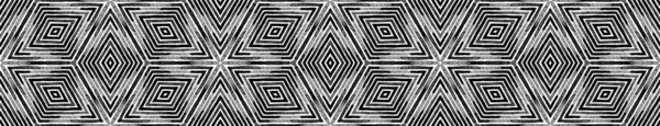 Темно-чорно-біла безшовна прикордонна прокрутка. Геометрія — стокове фото