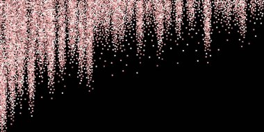 Pembe altın parıltılı lüks konfeti. Scatt.