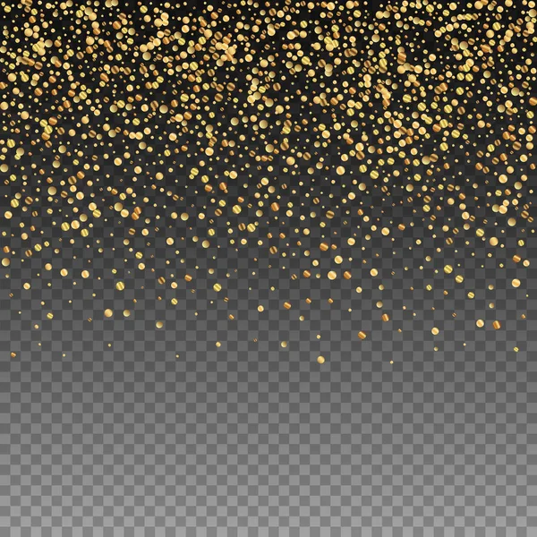 Gouden confetti luxe sprankelende confetti. Verspreid — Stockvector