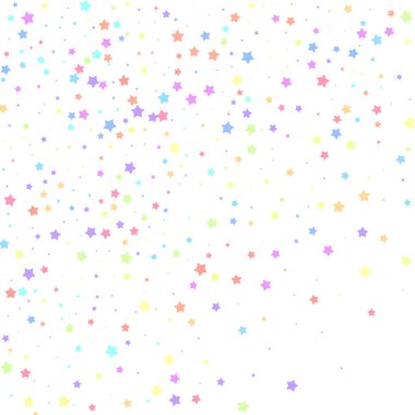 Şenlikli konfeti. Kutlama yıldızları. Renkli yıldız