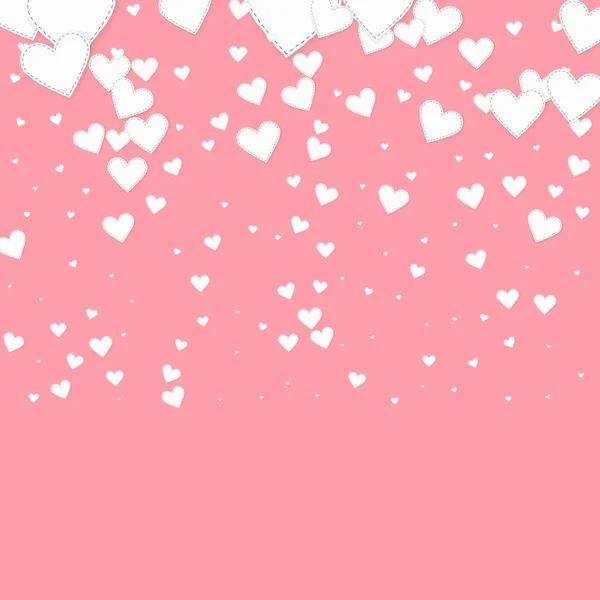 Il cuore bianco ama i confetti. Giorno di San Valentino gradie — Vettoriale Stock