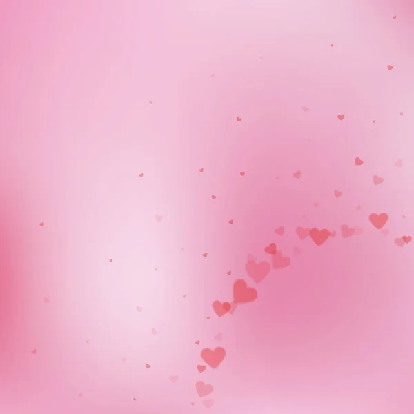 Červené srdce lásku confettis. Den svatého Valentýna roh c — Stockový vektor
