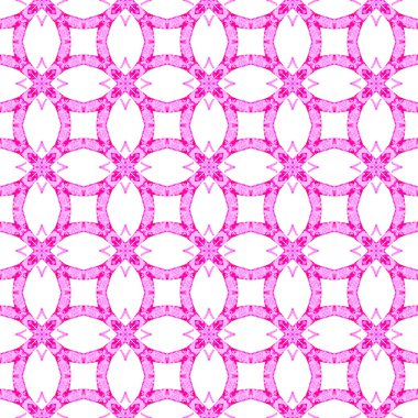 Pembe geometrik Dikişsiz desen. El çizilmiş waterc