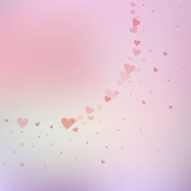 Kırmızı kalp aşk confettis. Sevgililer günü köşe c