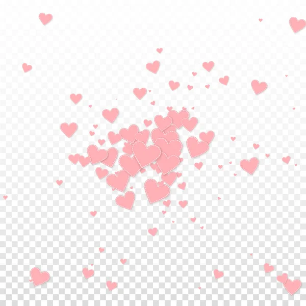 Ροζ καρδιά αγάπη confettis. Ημέρα του Αγίου Βαλεντίνου explosi — Διανυσματικό Αρχείο