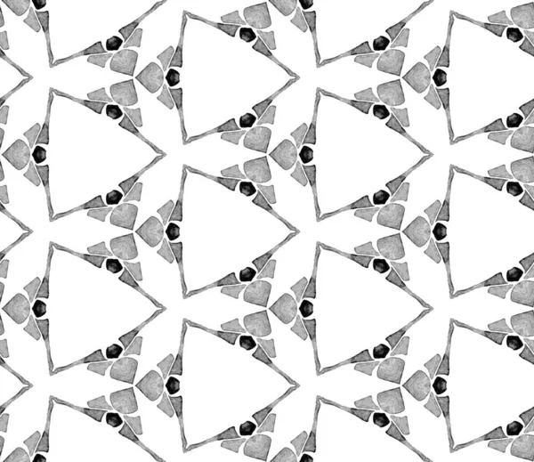สีเทา สีดําและสีขาว วินเทจ kaleidoscope Seamless — ภาพถ่ายสต็อก