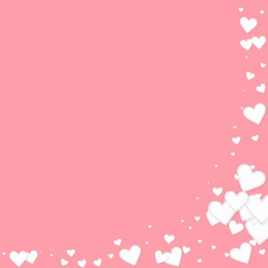 Beyaz kalp konfetileri sever. Sevgililer günü köşesi