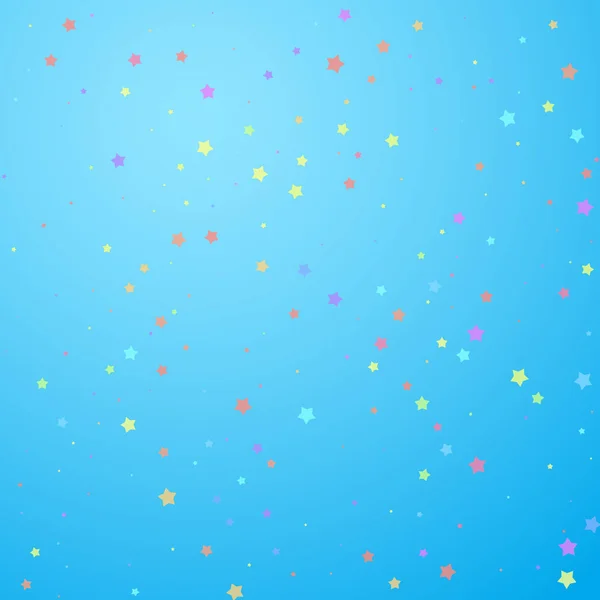 Festive confetti. Celebration stars. Colorful star — Stock Vector